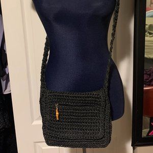 Woven, Bamboo Zipper Crossbody